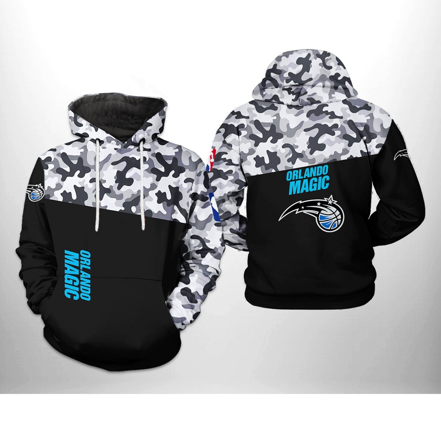 Men's Orlando Magic Black Camo Pullover Hoodie – Official Nba Sweatshirt